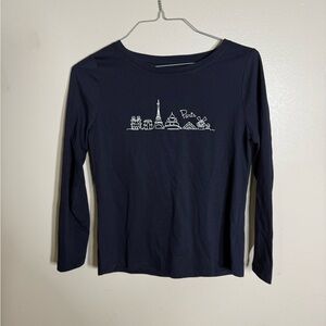 Talbots Graphic Paris Long Sleeve Tee MP